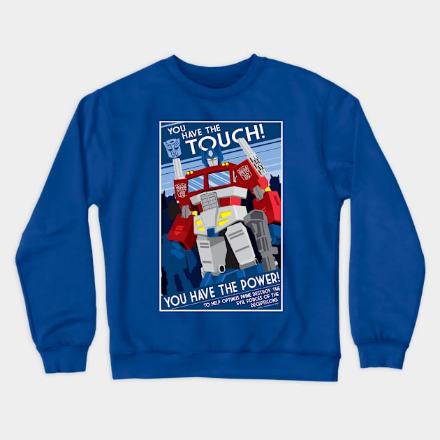 You Have The Touch Crewneck Sweatshirt by CuddleswithCatsArt